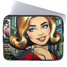 Retro Lady mit Shopping Bags Sketchbook