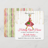 Retro Lady Weihnachtsbaum Weihnachtskarte Feiertagskarte (Vorne/Hinten)