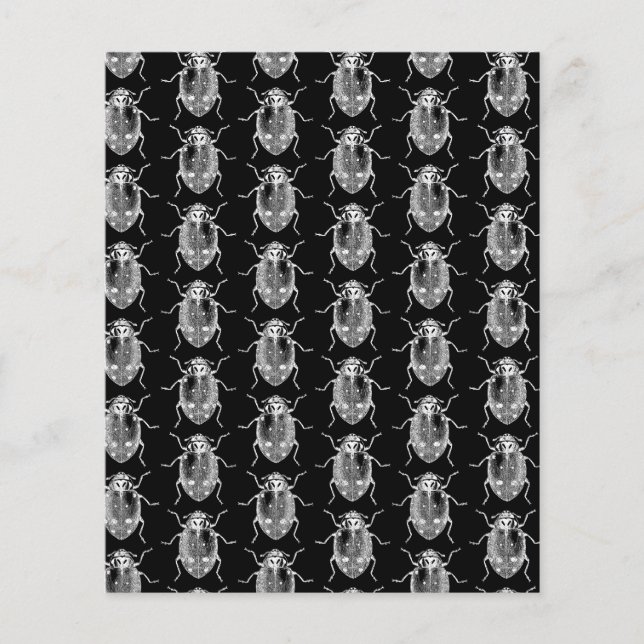 Retro Ladybug Art Print Pattern Ladybugs auf schwa (Vorderseite)