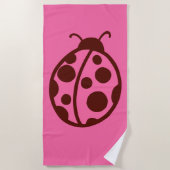 Retro Ladybug Beach Handtuch (Vorderseite)