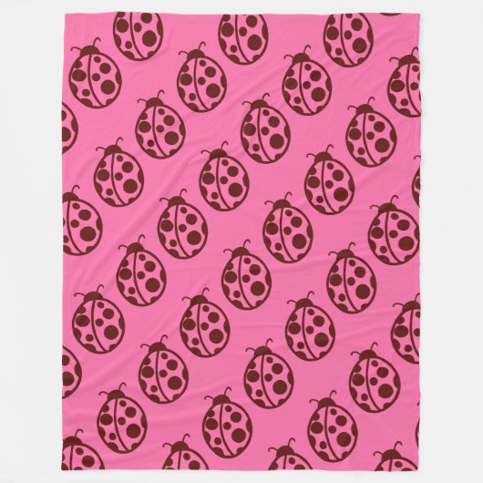 Retro Ladybug Blanket Fleecedecke (Vorderseite)