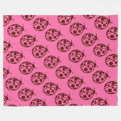 Retro Ladybug Blanket Fleecedecke (Vorderseite (Horizontal))