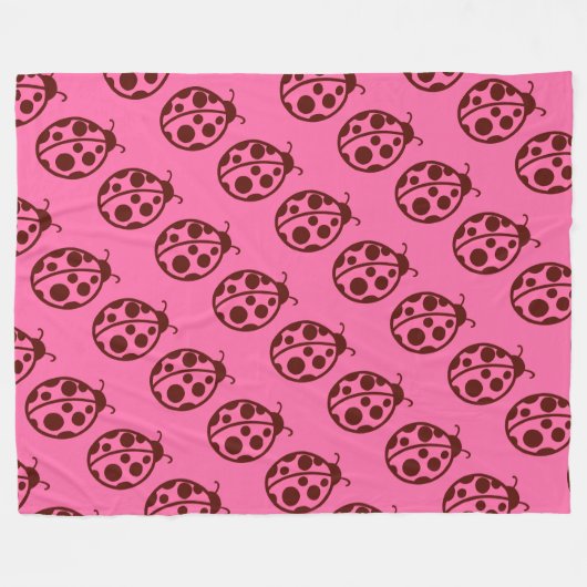 Retro Ladybug Blanket Fleecedecke (Vorderseite (Horizontal))