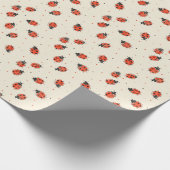 Retro Ladybug Charm Geschenkpapier (Ecke)