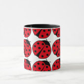 Retro-Ladybug-Muster Tasse (Zentrum)