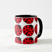 Retro-Ladybug-Muster Tasse (VorderseiteRechts)