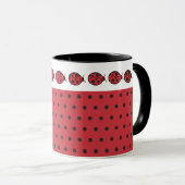 Retro Ladybug-Tasse Tasse (VorderseiteRechts)