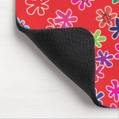 Retro Ladybugs & Blume Mousepad (Ecke)