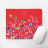 Retro Ladybugs & Blume Mousepad (Mit Mouse)