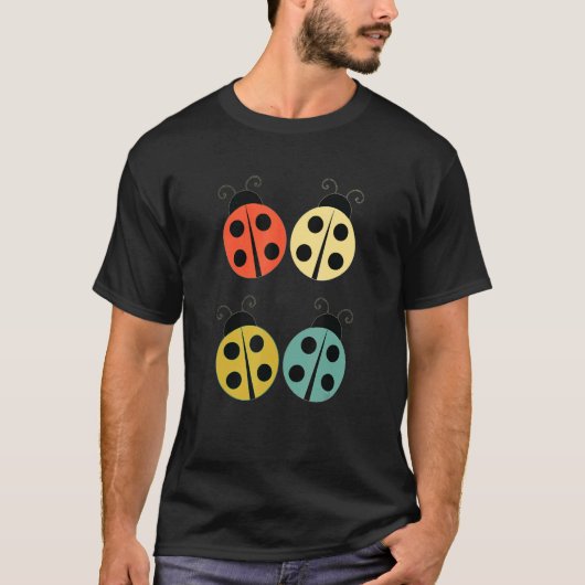 Retro Ladybugs T-Shirt (Vorderseite)