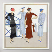 Retro Ladys Hats Heelses Warten Mode Show Poster (Vorne)