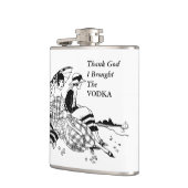 Retro Ladys on Beach Funny Vodka Alkoholangebot Flachmann (Links)