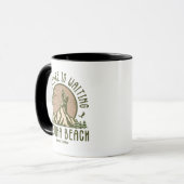 Retro Laguna Beach Wandern Tasse (Vorderseite Links)