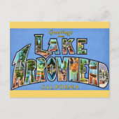 Retro Lake Arrowhead Postkarte (Vorderseite)