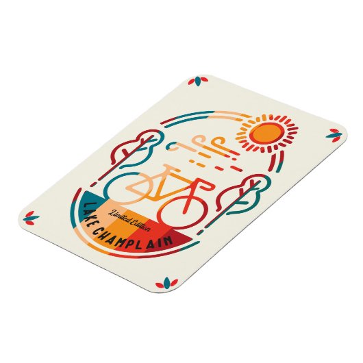 Retro Lake Champlain Magnet (Linke Seite)