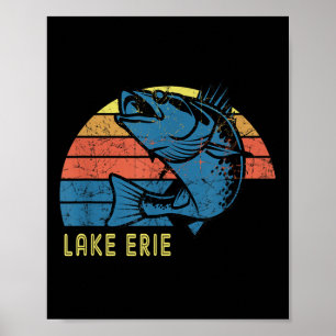 Retro Lake Erie Zander Angel-Shirt Lake Erie So Poster