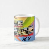 Retro Lake George Postkarten-Mug Kaffeetasse (VorderseiteRechts)