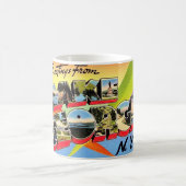 Retro Lake George Postkarten-Mug Kaffeetasse (Mittel)