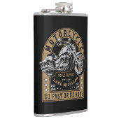 Retro Lake Michigan Motorrad Flachmann (Rechts)