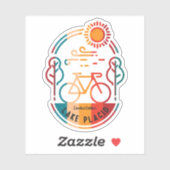 Retro Lake Placid Bike Trail Aufkleber (Blatt)