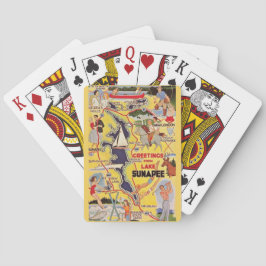 Retro Lake Sunapee NH Spielkarten