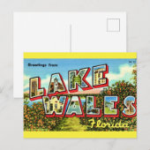 Retro Lake Wales Florida Postkarte (Vorne/Hinten)
