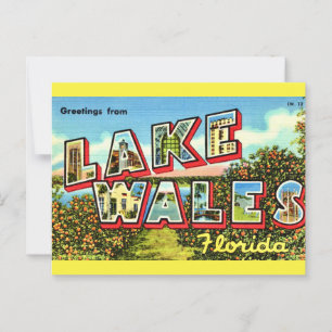 Retro Lake Wales Florida Postkarte