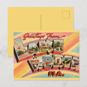 Retro Lake Worth Florida Postkarte (Vorne/Hinten)