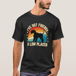 Retro Lakeland Terrier Ich habe Freunde in Low Pla T-Shirt