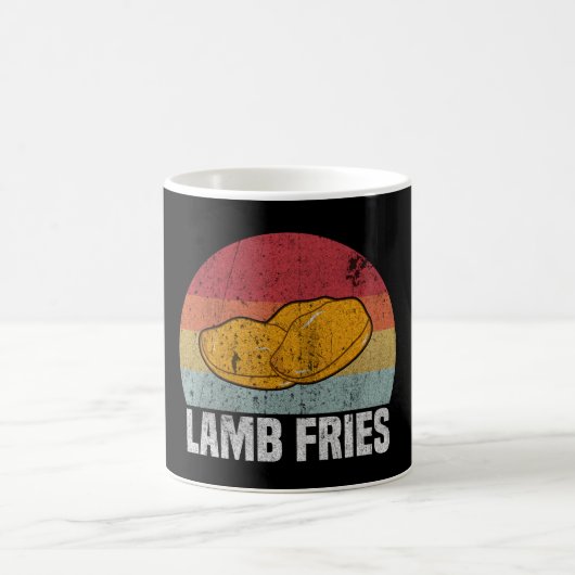 Retro Lamb Fries Geschenk Kaffeetasse (Mittel)