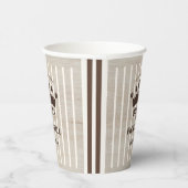 Retro Landkreis Club Holzbau Pappbecher (Rechts)