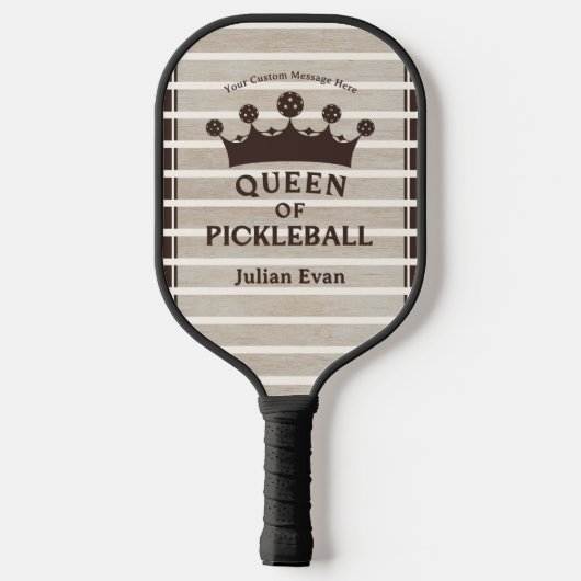 Retro Landkreis Club Holzbau Pickleball Schläger (Rückseite)