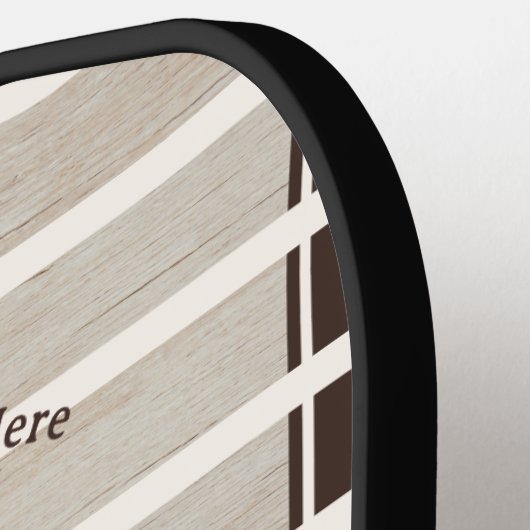 Retro Landkreis Club Holzklub Pickleball Schläger (Linke Seite)