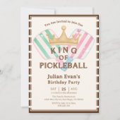 Retro Landkreis Club Pickleball Geburtstag Einladung (Vorderseite)