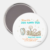 Retro "Landkreis Fair" Magnet (Vorderseite/Rückseite)