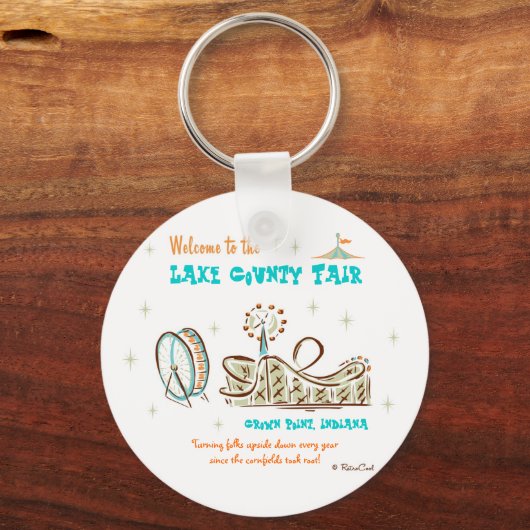 Retro "Landkreis Fair" Schlüsselanhänger (Vorderseite)