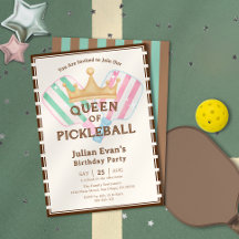 Retro Landkreis Queen of Pickleball Geburtstag