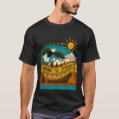 Retro Landscape Zitat Eagle farbenfroh T-Shirt (Vorderseite)