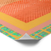 Retro Landschaft mit Riesensonnenblume Poster (Ecke)