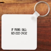 Retro Landschaftlich Delaware-Silhouette Schlüsselanhänger (Rückseite)