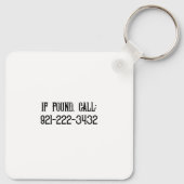 Retro Landschaftlich Delaware-Silhouette Schlüsselanhänger (Rückseite)