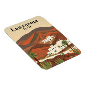 Retro Lanzarote Spanien Reisen Souvenir Magnet (Rechte Seite)