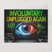 Retro Laptop Glitch unfreiwillig wieder getrennt Postkarte (Vorderseite)