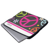 Retro Laptop-Hülsen des Friedens zeichen-| Laptopschutzhülle (Vorne Knopf)