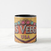 Retro Las Vegas Lichter Tasse (Zentrum)