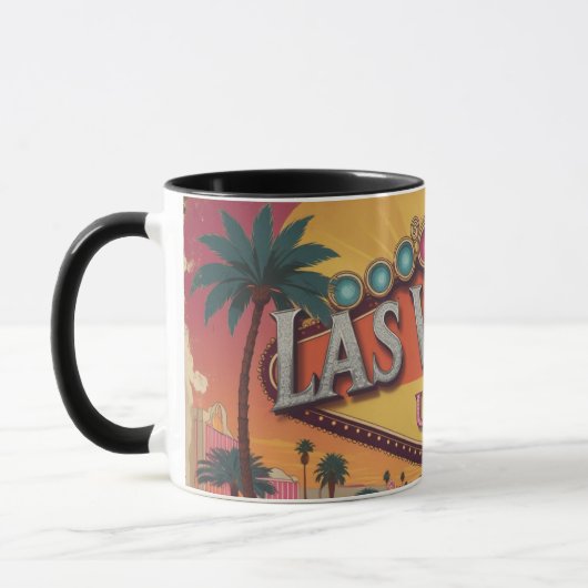 Retro Las Vegas Lights Tasse (Links)