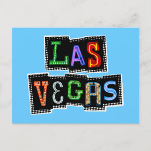 Retro Las Vegas Neon Postkarte