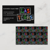 Retro Las Vegas-Neon Visitenkarte (Vorne/Hinten)