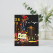 Retro Las Vegas Neon Wegweiser für Jahrgänge Postkarte (Stehend Vorderseite)
