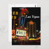 Retro Las Vegas Neon Wegweiser für Jahrgänge Postkarte (Vorne/Hinten)